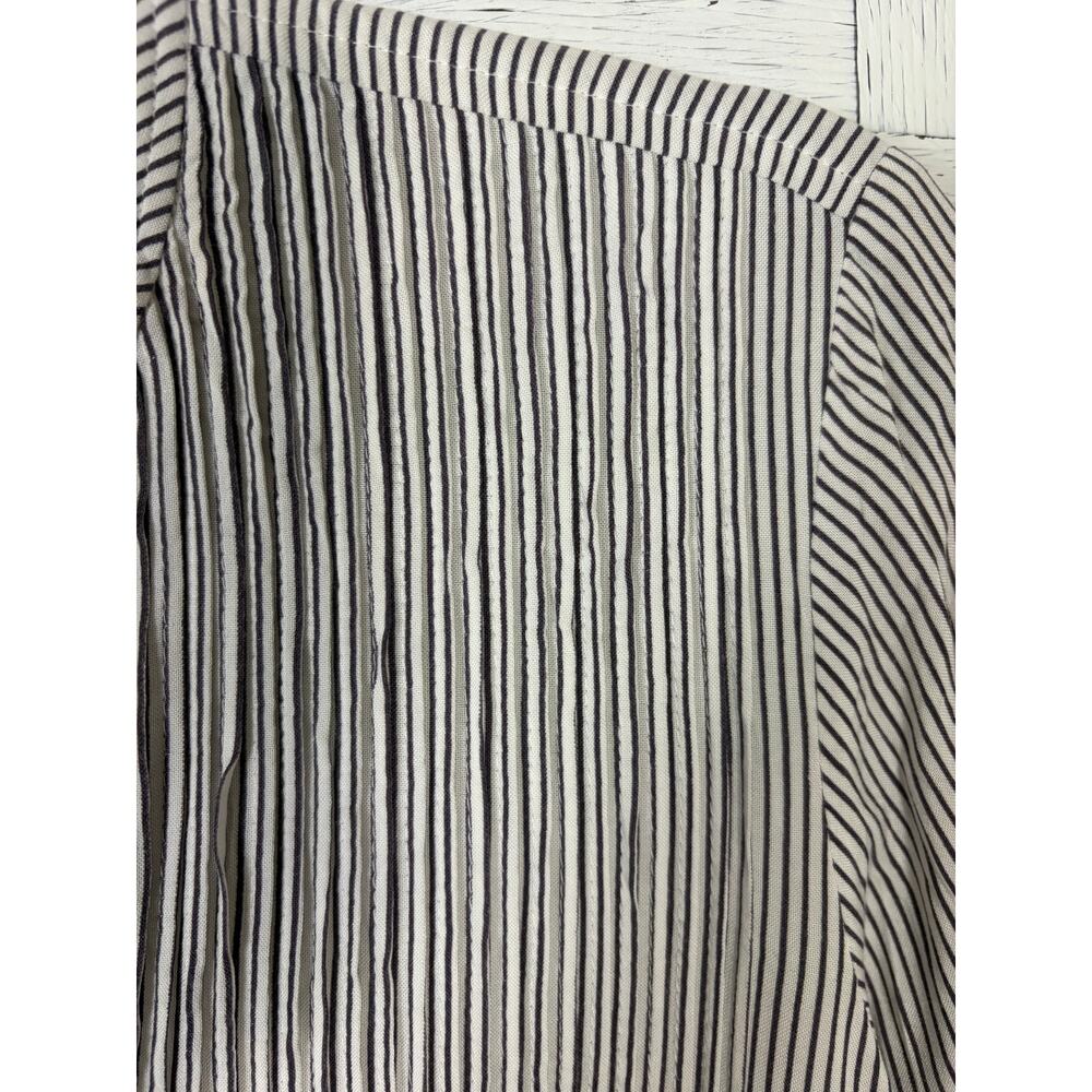 Sundance women's blouse  striped pin tuck plate feminine lightweight cotton - Picture 3 of 8